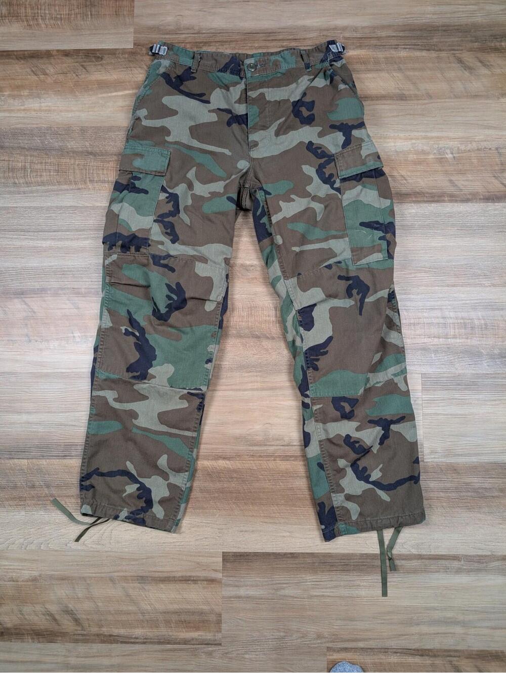 U.S. Military 80s Camo Pants M81 Wooland BDU Trouser Mens Sz Medium